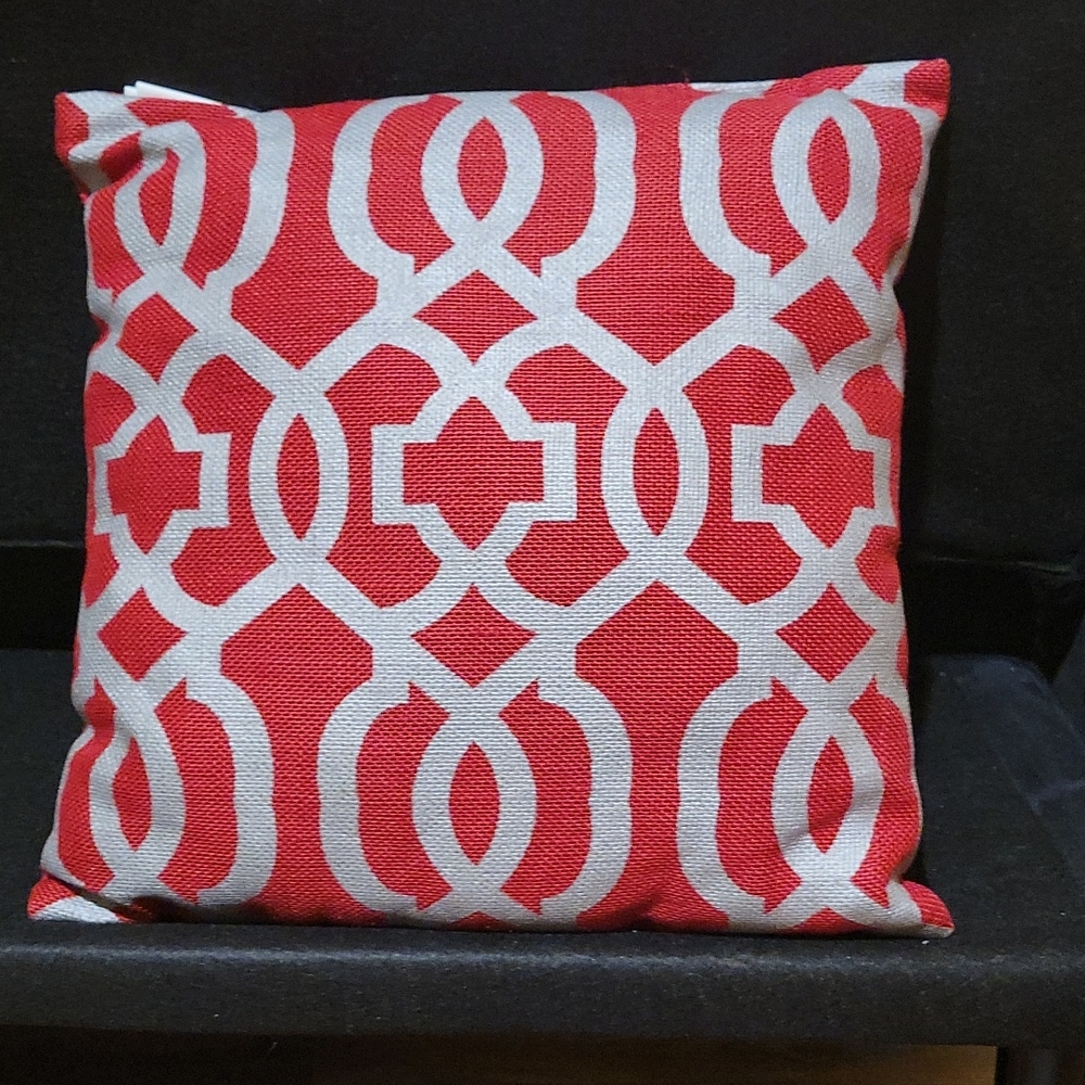 NWT 17x17 Red Throw Pillow
